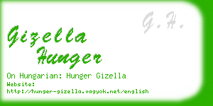 gizella hunger business card